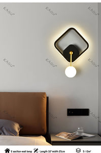Hot Sale Led Black And Gold Wall Lamp