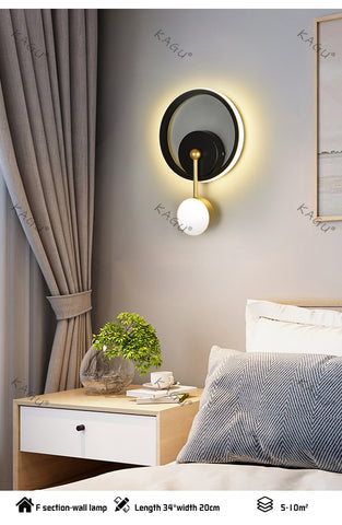 Image of Hot Sale Led Black And Gold Wall Lamp