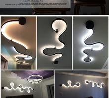 Load image into Gallery viewer, Scandinavian Serpentine Sconces Modern LED Wall Light