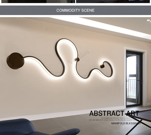 Image of Scandinavian Serpentine Sconces Modern LED Wall Light