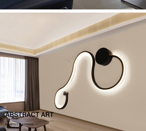 Scandinavian Serpentine Sconces Modern LED Wall Light