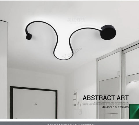 Image of Scandinavian Serpentine Sconces Modern LED Wall Light