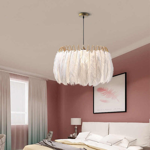 Image of Modern Feather Lamp Chandelier