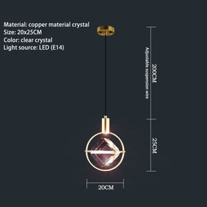 Nordic Island Pendant Led Modern Luxury Crystal Chandelier