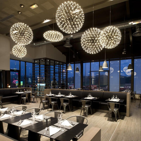 Image of Modern Firework Spark Ball LED Pendant Light Fixture
