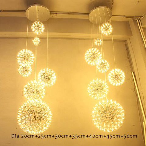 Image of Modern Firework Spark Ball LED Pendant Light Fixture