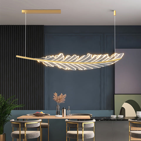Image of Modern LED Nordic Leaf Shaped Fixture Chandelier