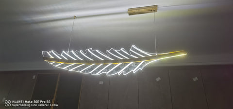 Image of Modern LED Nordic Leaf Shaped Fixture Chandelier