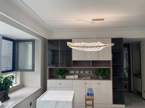Image of Modern LED Nordic Leaf Shaped Fixture Chandelier