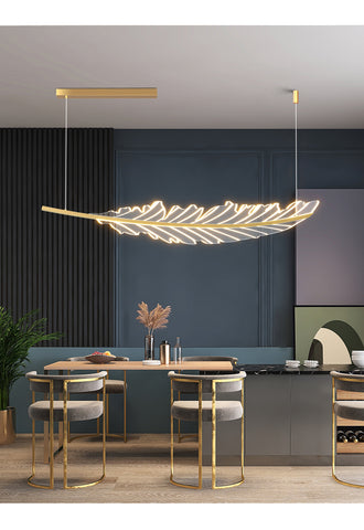 Image of Modern LED Nordic Leaf Shaped Fixture Chandelier