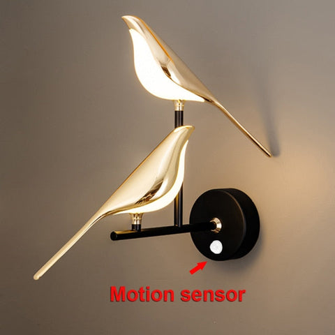 Image of Magpie Bird Modern LED wall lamp