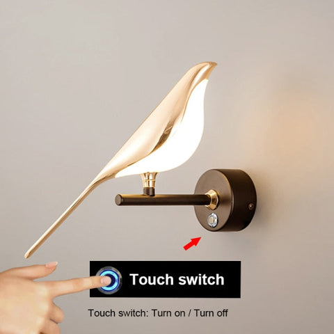 Image of Magpie Bird Modern LED wall lamp