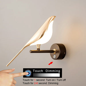 Magpie Bird Modern LED wall lamp