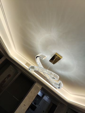 Image of Postmodern Luxury Crystal LED Chandelier