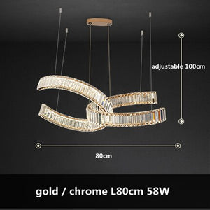 Postmodern Luxury Crystal LED Chandelier