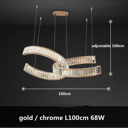 Image of Postmodern Luxury Crystal LED Chandelier