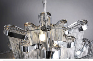 Aluminum Chain Tassel Chandelier Loft Chandeliers For Dining Living Room Kitchen