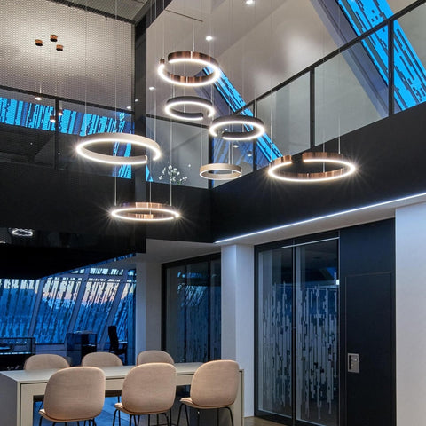 Image of Modern Round Nordic LED Ceiling Chandelier