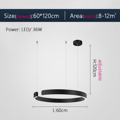 Image of Modern Round Nordic LED Ceiling Chandelier