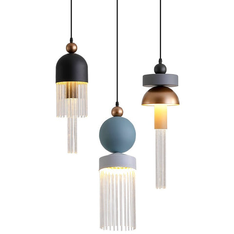 Image of Nordic LED Glass Luster Pendant Lamp Light Fixtures