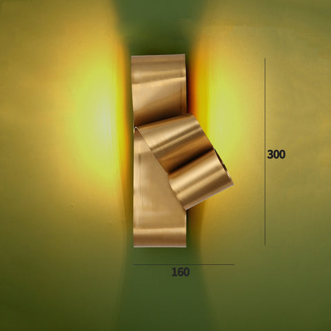 Image of LED Wall Decoration Golden Lamp