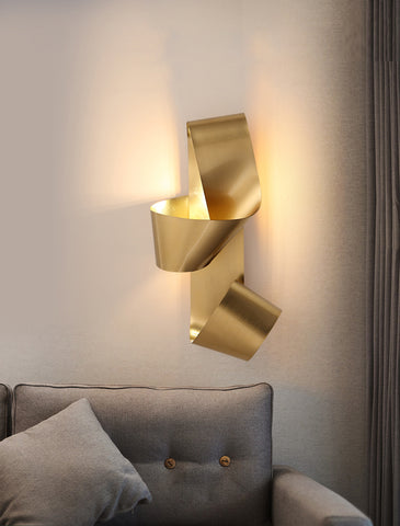 Image of LED Wall Decoration Golden Lamp