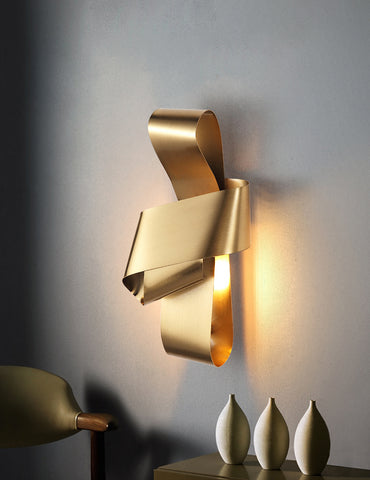 Image of LED Wall Decoration Golden Lamp