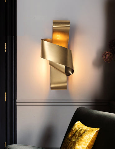 Image of LED Wall Decoration Golden Lamp