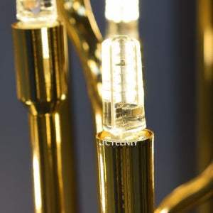 Gold-Colored Modern Tree Lamp - Decorative Floor Lamp, Stainless Steel