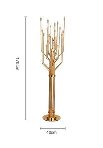 Gold-Colored Modern Tree Lamp - Decorative Floor Lamp, Stainless Steel