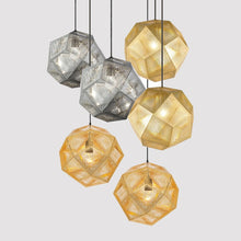 Load image into Gallery viewer, Geometric Globe Metal Mesh Gold Silver Industrial Pendant Light