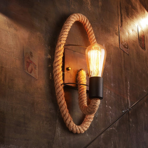 Image of Clove - Round Rope Wrap Wall Lamp