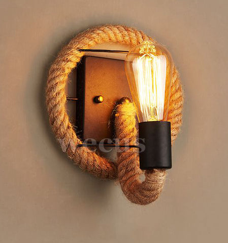 Image of Clove - Round Rope Wrap Wall Lamp