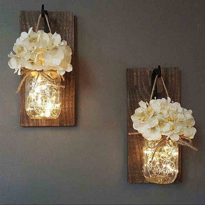 Jinx - Wall Mounted Fairy Light Mason Jar