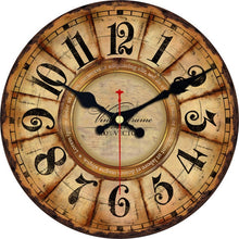 Load image into Gallery viewer, Vintage Wooden Wall Clock Brief Design Silent