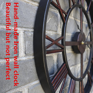 New 3D Circular Retro Roman 47cm Iron Vintage Decorative Wall Clock