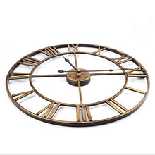 Load image into Gallery viewer, New 3D Circular Retro Roman 47cm Iron Vintage Decorative Wall Clock