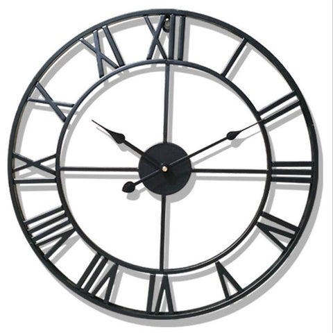 Image of New 3D Circular Retro Roman 47cm Iron Vintage Decorative Wall Clock