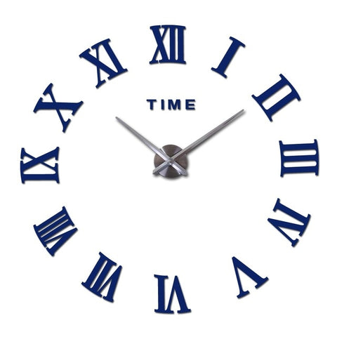 Image of Home Decor Large Roman Mirror Fashion Modern Quartz Clock