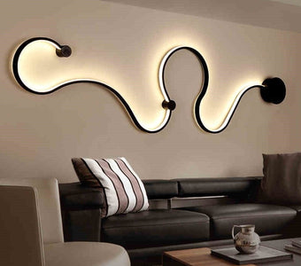 Scandinavian Serpentine Sconces Modern LED Wall Light