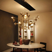 Load image into Gallery viewer, Post-Modern Italy Style Lighting - Trumpet Chandelier - Gold Colored Art, 12/16/24 Heads