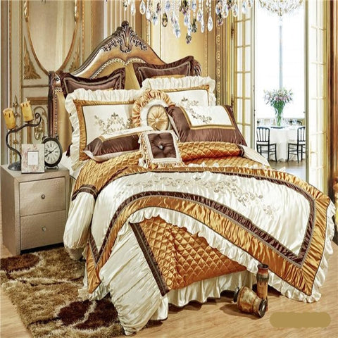 Image of Luxury Silk Cotton Royal Bedding Set