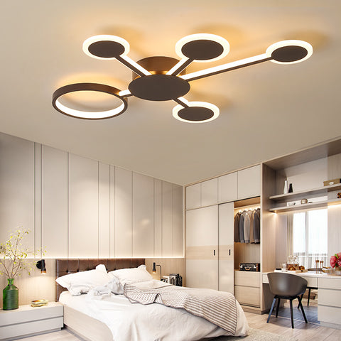 Image of Euro Circular 19 1/2" to 32 1/2" Wide Ceiling LED Light with 4-7 Arms