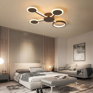 Euro Circular 19 1/2" to 32 1/2" Wide Ceiling LED Light with 4-7 Arms