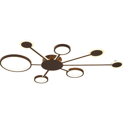 Image of Euro Circular 19 1/2" to 32 1/2" Wide Ceiling LED Light with 4-7 Arms
