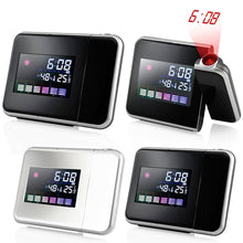 Load image into Gallery viewer, Digital LCD Projection LED Display Alarm Clock Weather Temperature Thermometer Humidity
