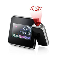 Load image into Gallery viewer, Digital LCD Projection LED Display Alarm Clock Weather Temperature Thermometer Humidity