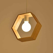 Load image into Gallery viewer, Geometric Hanging Wooden Lights