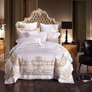 Egyptian Cotton White Luxury Bedding Sets