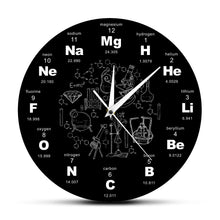 Load image into Gallery viewer, Periodic Table Of Elements Wall Art Chemical Symbols Wall Clock